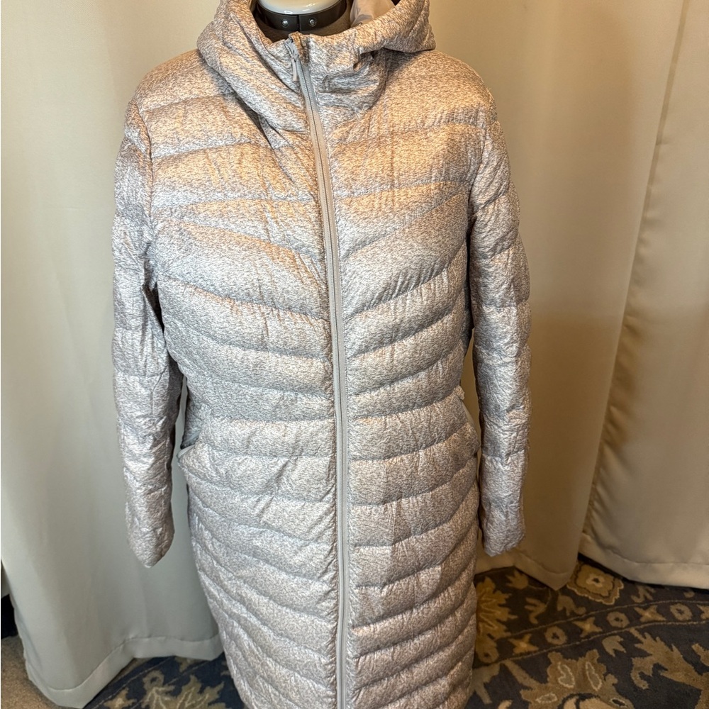 Lands' End Women's Silver Puffer Coat